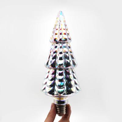 China Colorful Garden Road Theme Park 6W E27 LED 3D Filament ST64 Fireworks Bulb Led Bulb 3d Decoration Light Bulb for sale