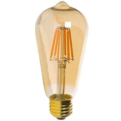 China Dimmable Garden Road Theme Park Color Temperature Bulb Vintage Style Clear Lighting ST64 Edison LED Filament Bulb for sale