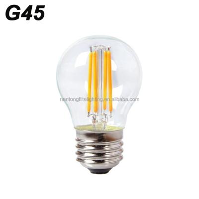 China AC220V Decoration Filament Light Bulb 110V Led Glass G45 A60 A19 E27 Clear Base for sale