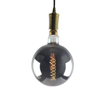 China 220-240V LANDSCAPE dimmable black glass edison spiral filament led large light bulb for sale