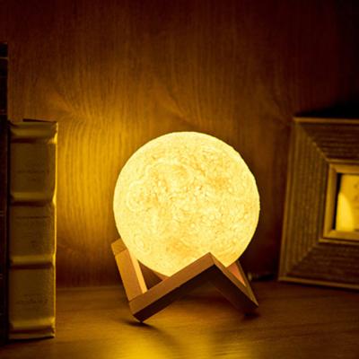 China Decoration 3D Moon Lamp , Bedrooms Lamp LED Night Light Color Changing / Luna Moon Lamp for sale