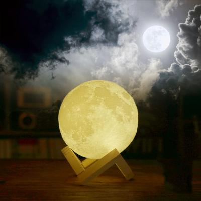 China New 2021 Indoor Room Moom Lighting Night Lamp Light 8cm 15cm 3D Printing Moon Lamp For Gifts for sale