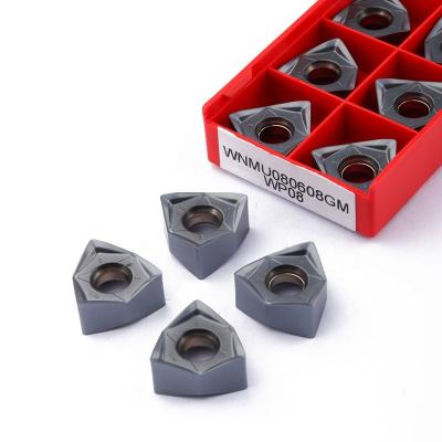 China Milling tool WNMU 060408 080608 GM CNC insert cutter WNMU double-sided hexagonal milling machine fast forward insert for sale