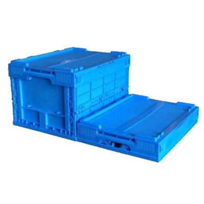 China Solid Box Recycle Plastic Box Collapsible Transport Box Crate Box With Lid for sale