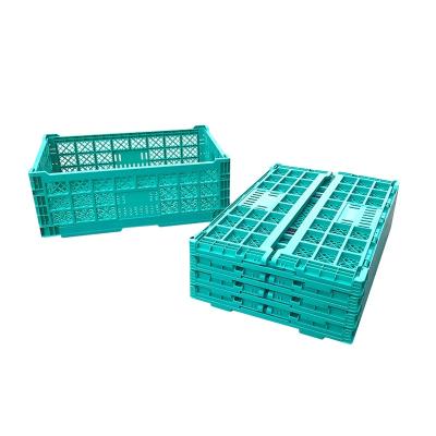 China Large Solid Box Plastic Folding Crates For Fruits And Vegetables for sale