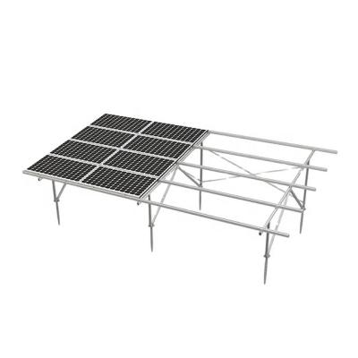 China 10kw 20kw 1MW Adjustable Solar Ground Bracket System Aluminum Ground Base Structure Solar Bracket Structure for sale