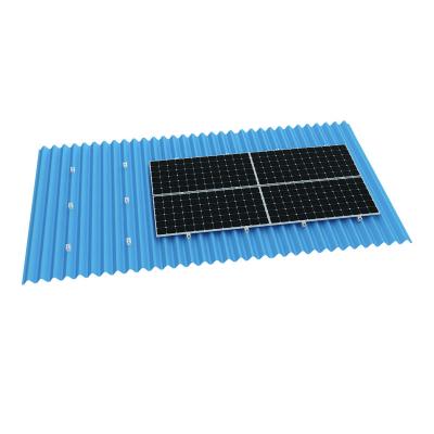 China Easy Install GOOMAX Solar Rail Freestanding Roof Mount Solar Bracket Structure Easy Install Solar Bracket Structure for sale