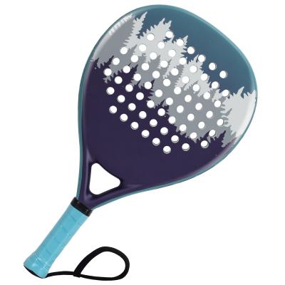 China WOOWAVE Padel Racquet Blauw Carbon Fiber Beach Tennis Racquet met EVA Memory Core Te koop