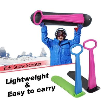 China 92cm Length Snow Scooter for Children Durable Plastic Ski Sledge Folding Kick-Scooter for sale