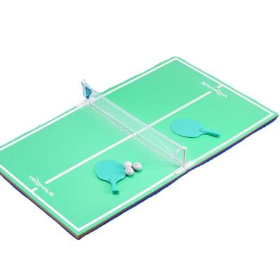 China Floating Swimming Pool Table Tennis with EVA Pingpong Table Tray Table in Green Color for sale