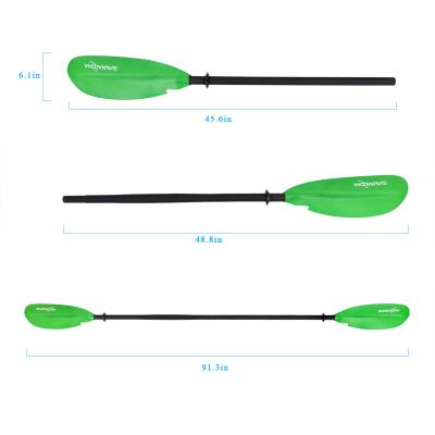 China Adjustable 2 Pieces Paddle for Stand-Up Board Woowave Easy Packable Kayak Oar Paddle for sale