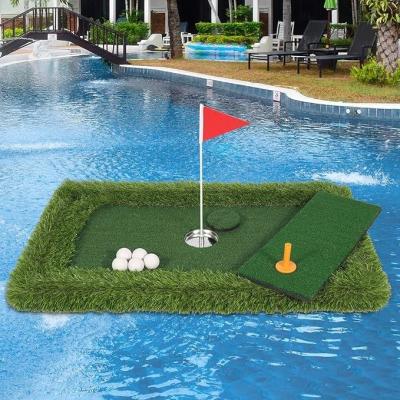 China Pool Golf Games Floating Golf Green for Pool Green Accessories 1*Stainless Hole Cup for sale