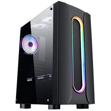 China With Side Panel ARGB Window SAMA Circle Bar Hot Sale With Acrylic Mesh Side ATX Gaming Case for sale