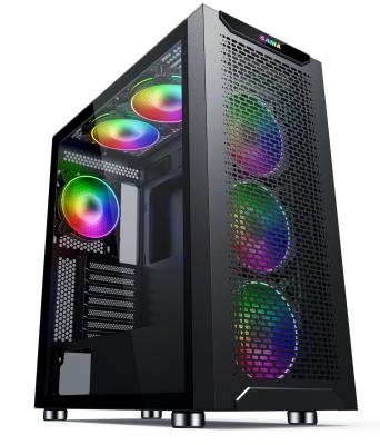 China With Side Panel Window Game ATX PC Case Support Fan And Vertical ARGB VGA W07 for sale