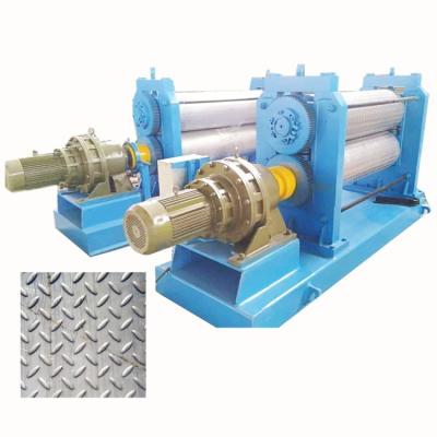 China Hotels stainless steel aluminum checkered plate embossed steel plate making machine for non-slip floor for sale