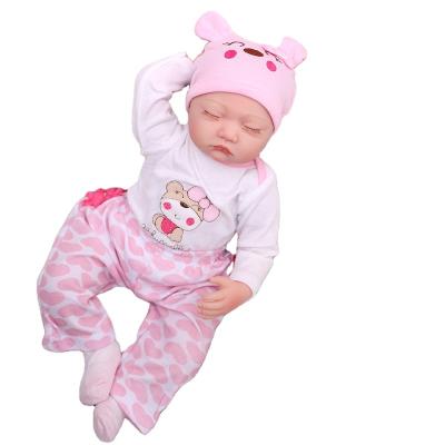 China Soft Toy 22 Inch Silicon Reborn Soft Reborn Doll Realistic Girl Dress Toys For Girls Educational Toys for sale