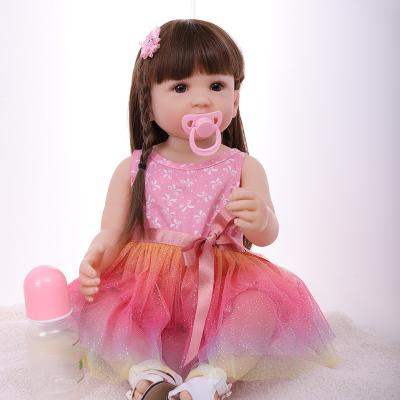 China Soft toy 22 inch doll beauties full body full silicone dolls new 2022 real babies cheap reborn children's toys for sale