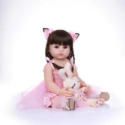 China Soft toy 22 inch doll beauties full body full silicone dolls new 2022 real babies cheap reborn children's toys for sale