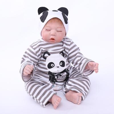 China 45 Cm Baby Boy Doll Cute Kids Educational Soft Toy Reborn Lifelike Silicone Materials Educational Birthday Gift for sale