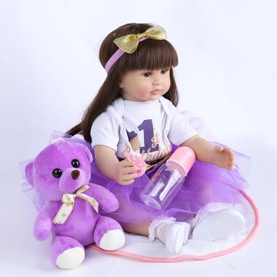 China Soft Toy ZIYIUI Baby Dress Up Realistic Silicone Doll Girls Lovely Dolls Toys For Children for sale