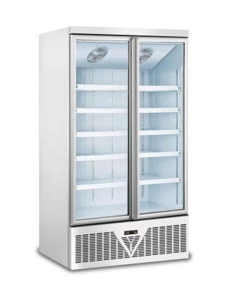 China Commercial Single-temperature One/Two/Three Door Display Upright Freezer Glass Showcase For Supermarket for sale