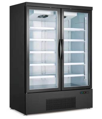 China 600L Commercial Single-temperature Single-temperature Supermarket Refrigeration Freezer Equipment Door Beverage Display Refrigerator Glass Showcase for sale