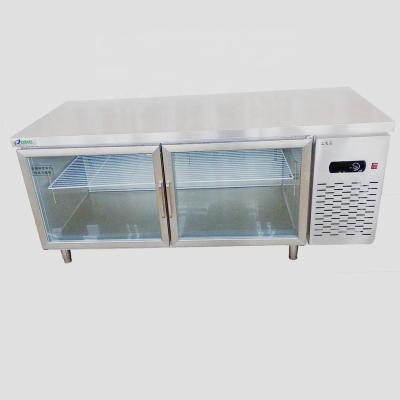 China Dimension as 1800mm kitchen refrigerator /stainless worktop working table refrigerator/meat fridge freezers for sale