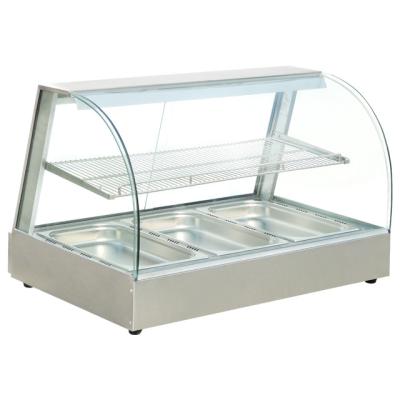 China Professional Commercial Glass Food Warmer Display Cabinets Food Warmer Showcase For Bakery / Fast Food for sale