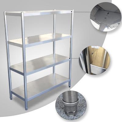 China SUS 304/201/430 ​​10 Years Patent Warranty Storage Shelves Board with Four Layers for sale