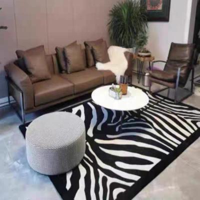 China Stain Resistant Products Floor Rugs pricefor boho round rug offic rug dark brown black black white for sale