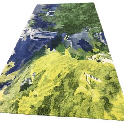 China Reverberant Room Decoration Stain Heavy Duty Home Custom Made Luxurious Rug Rug Green Carpet Rug for sale