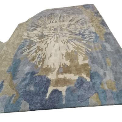 China Stain Resistant Turkish Blue Rug Carpet Rug Artistic Door Whith Style Living Room Rugs for sale