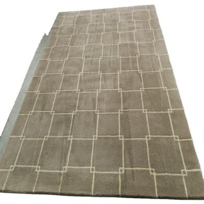 China Stain Resistant China Suppliers handtufted modern shaggy light brown quare carpet living room stripping rugs for sale