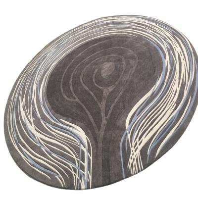 China Stain Resistant Carpet Rug Cover Tree Rings Design Sofa Round Cover Factory Direct Sale for sale