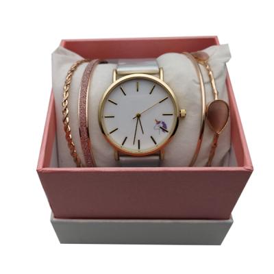 China Water resistant ready to ship retail promotion shinning bracelets watch set for girl for sale