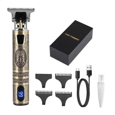 China High Quality Digital Display Mens Hotel Stainless Steel Cordless Hair Trimmer Machine for sale