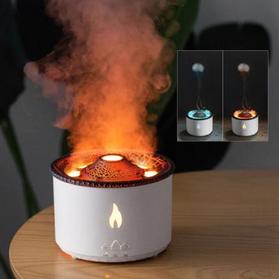 China Custom Household Scent 360ml Ultrasonic Humidifier Volcano Flame Aroma Diffuser Aromatherapy for sale