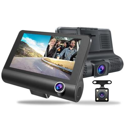 China WDR 3 Cameras Lens 4.0In Car DVR Inside the car Dash Cam HD 1080P Dash Camera Dual Lens Video Recorder 1080P Black Box Cycle Dashcam for sale