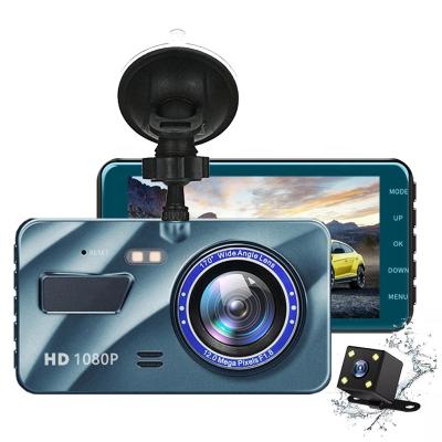 China WDR 4.0IN Dash Cam Black Box in Car DVR Camera Video Recorder Rear View Dual Lens HD Cycle Recording Video Mirror Recorder Black Box for sale