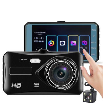 China NIGHT VISION Vehicle Driving Recorder 4 inch touch screen dual lens car camera dvr Front and rear dash camera HD car dual dash cam 1080p for sale