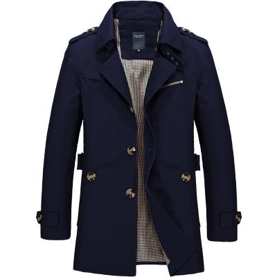 China 2022 New Men's Spring And Autumn Men's Long Jacket Casual Cotton Coat Breathable Anorak for sale