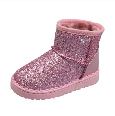 China 2021 Deodorization Children's Snow Boots Fur Integrated Plush Thickened Girls' Cotton Boots Fashion Sequin Boots New In Winter for sale