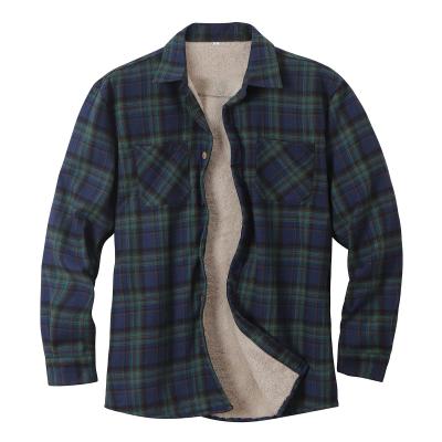 China 2021 QUICK DRY New Arrivals Men Autumn Winter Vintage Plus Size Plaid Loose Casual Thicken Shirt Coat for sale