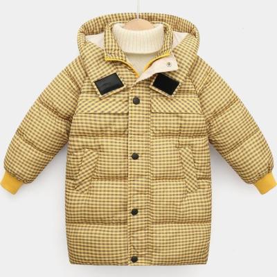 China 2021 Winter Children's Breathable Warm Duck Long High Quality Girls Soft Windproof Loose Boys Down Jacket Coat for sale