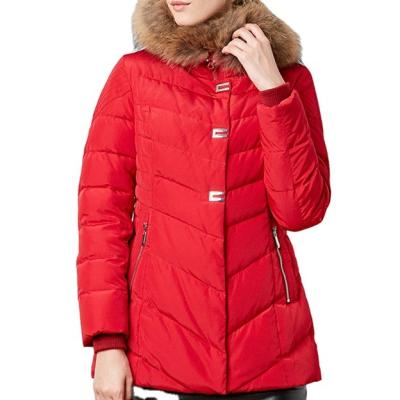 China Breathable Factory Selling Well High Quality Winter Goose Long Down Jackets For Women for sale