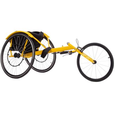 China Aluminum alloy material Racing wheelchair Ultralight Aluminum Alloy Leisure Manual Sport Training Basketball Guard Wheelchair Racing wheelchair for sale