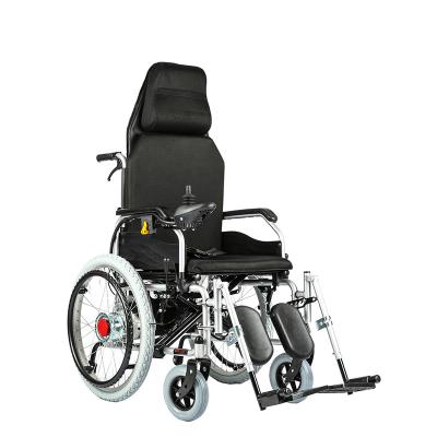 China Iron frame Lightweight foldable electric wheelchair cheap price folding electric wheelchair for the disabled for sale