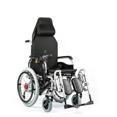 China Iron frame Portable Folding Aluminum Electric Wheelchair Light Weight Elderly Electric Wheelchair for sale