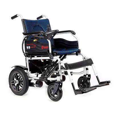 China Iron frame Cheapest Handicapped Folding Motorized Automatic Power Electric Wheelchair For Disabled Electric Wheelchair for sale