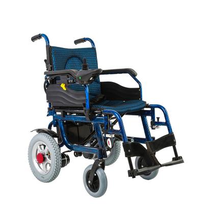 China Aluminum alloy material Portable Foldable Lightweight Power Battery Electric Wheelchair for disabled elder people for sale